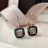 Diamond & Emerald Earrings